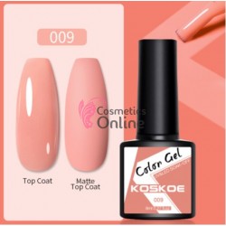 Oja semipermanenta KOSKOE color UV / LED Pure Color 8ml Cod 009 Pure Coral